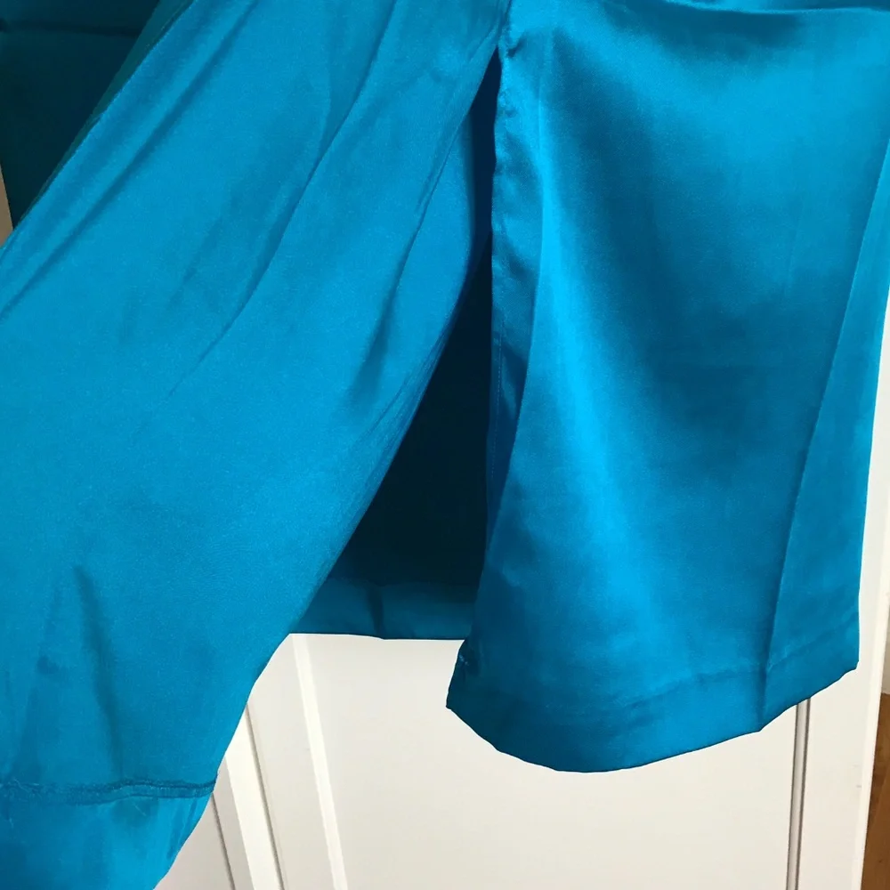 J. CREW Satin Sarong Skirt Turquoise Blue NWT Women’s Plus Size 16